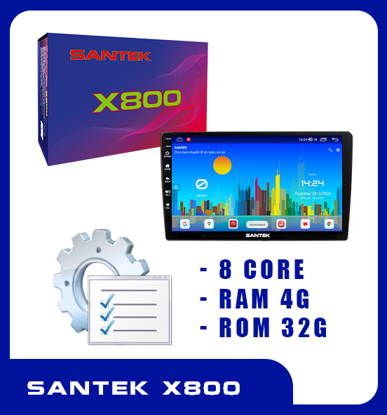 MÀN HÌNH ANDRODI Santek X800 360