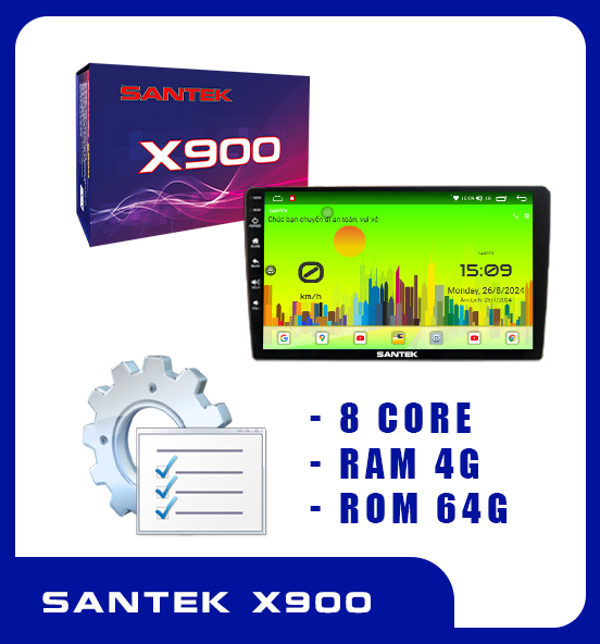 MÀN HÌNH ANDRODI Santek X900 360