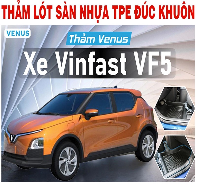 THẢM VENUS LÓT SÀN Ô TÔ VINFAST VF5 - NHỰA TPE ĐÚC KHUÔN CAO CẤP