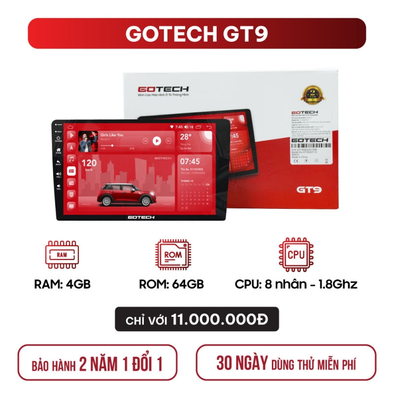 Màn hình ô tô thông minh GOTECH GT9