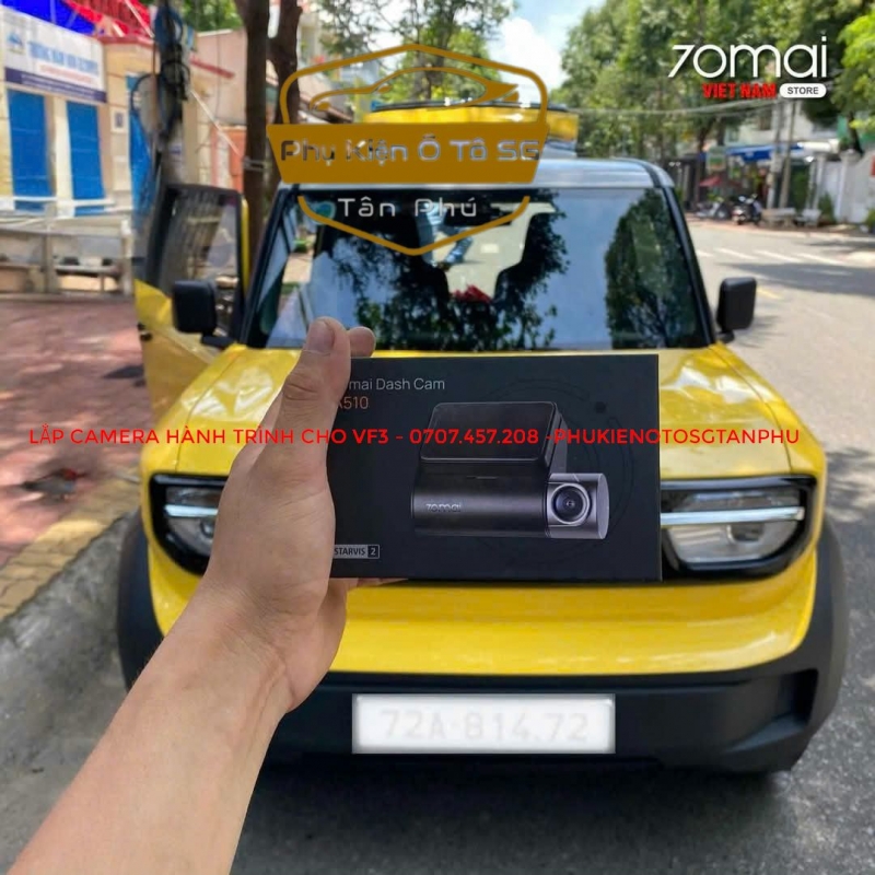 Camera Hành Trình 70mai A200 Ghi Hình Camera Trước Vinfast Vf3 2024-2025